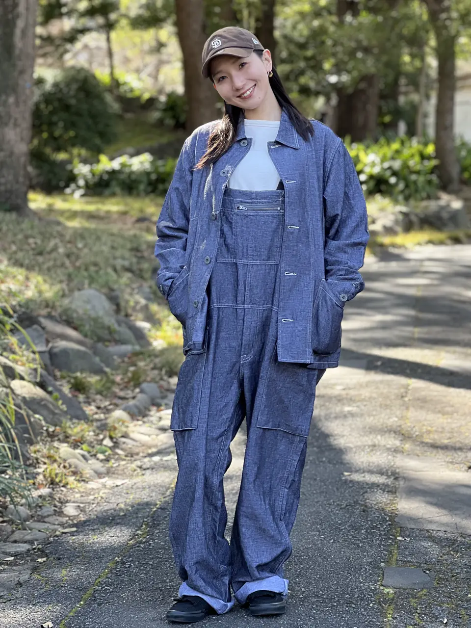 A18025 ナイジェルケーボン ネイバルダンガリーパンツ ネイビー W30 ナイジェル・ケーボン】UNISEX / ネイヴァルダンガリー - リネンデニム