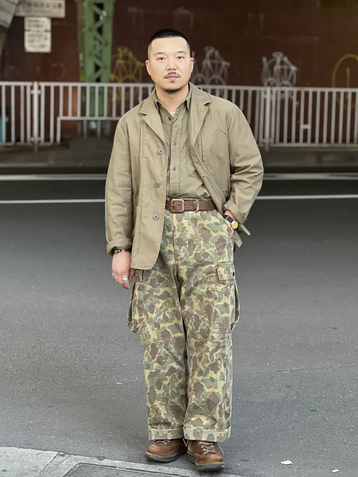 Nigel Cabourn AUTHENTICノッチワークジャケットカモ50迷彩 4/20/2026のSANOの投稿