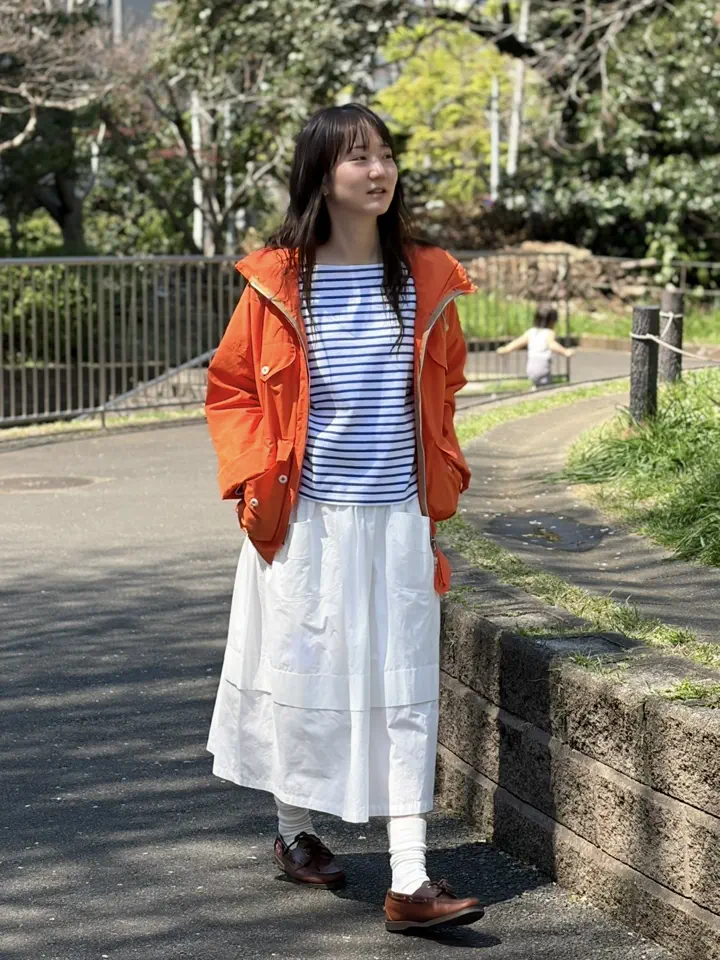 ナイジェル・ケーボン】WOMAN / ワークスカート - コットンリネン