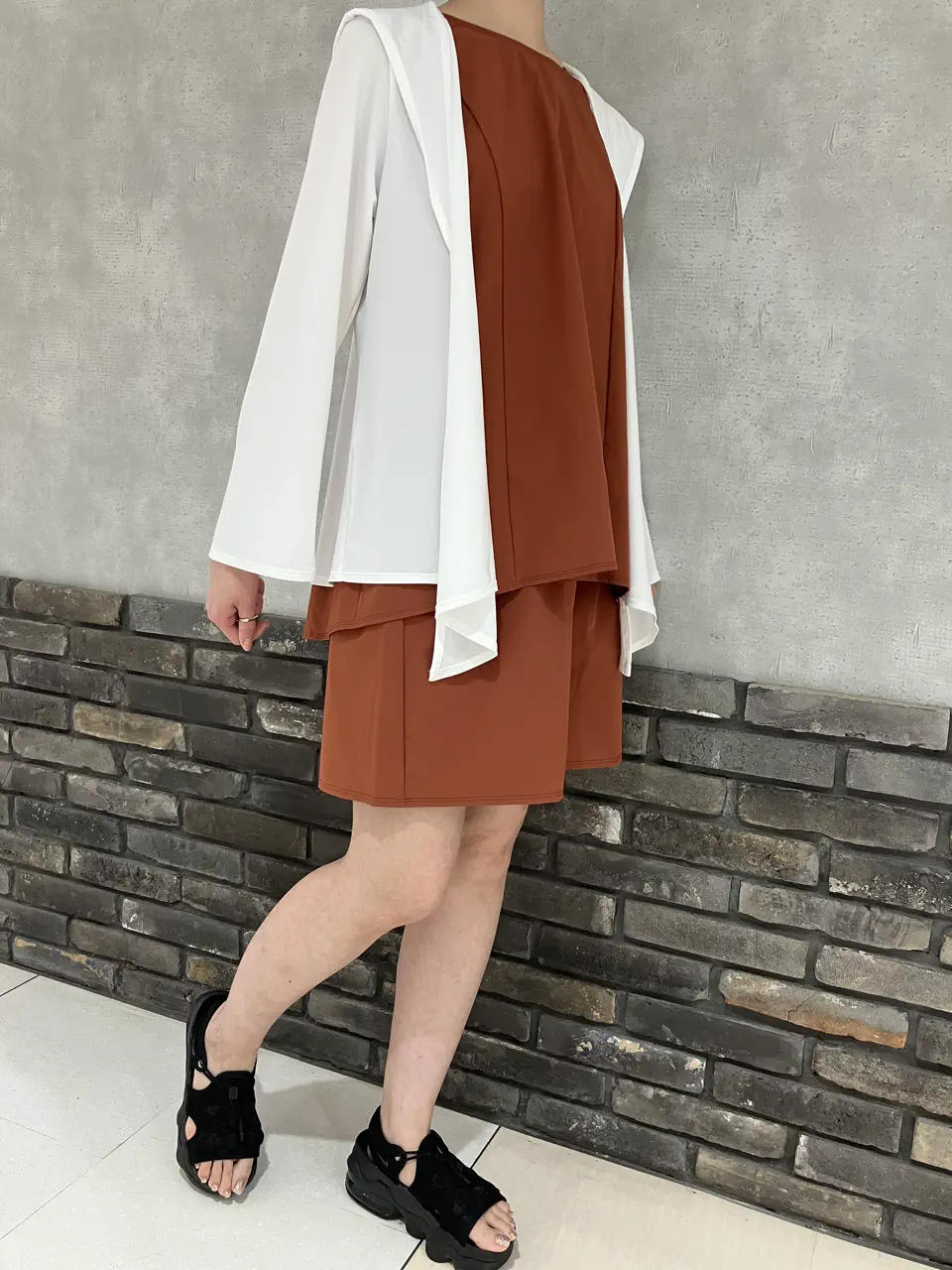 新作大人水着パフスリーブキュロット3点セット 9M・11L 【San-ai