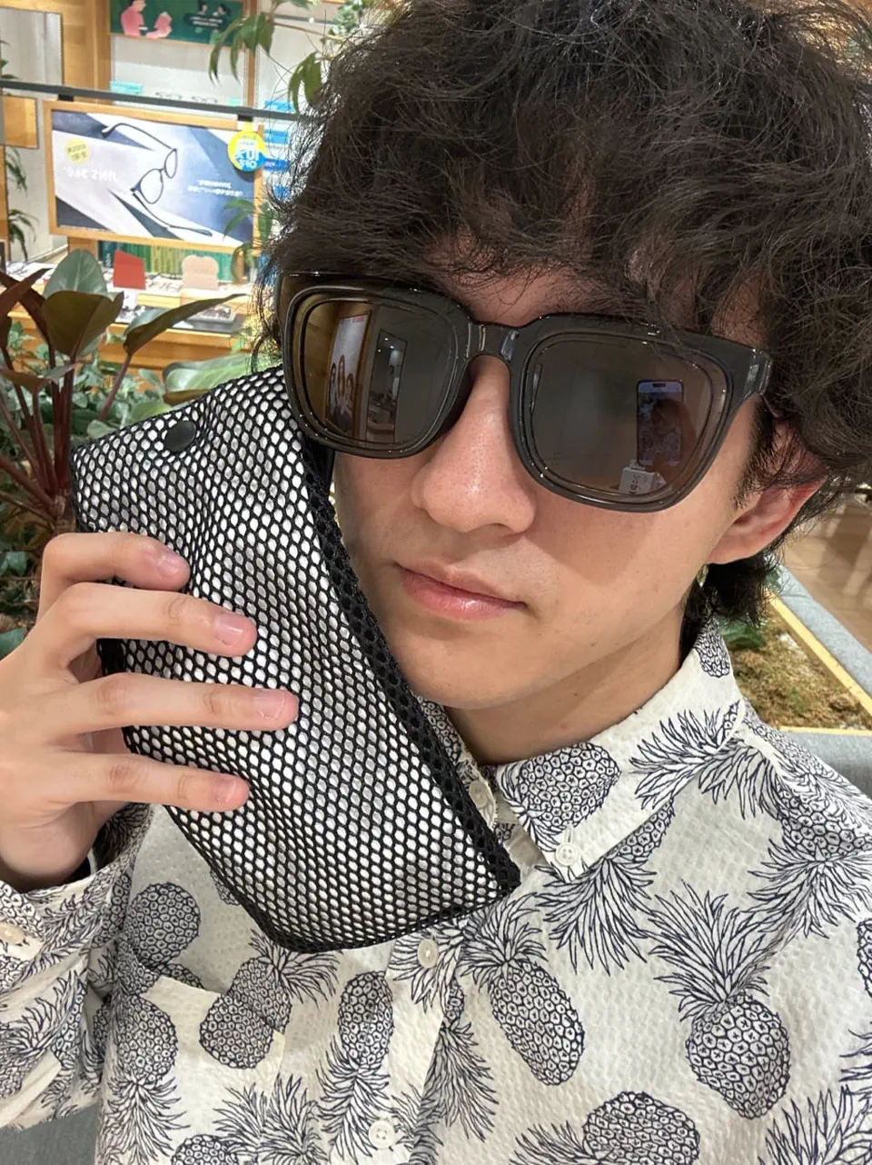 たす。のJINS for beautiful people parallax sunglassesの