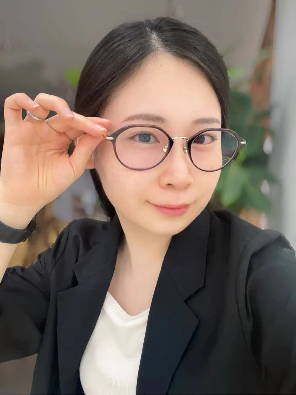 MariのJINS Combination Titanium ［中顔面短縮メガネ］の