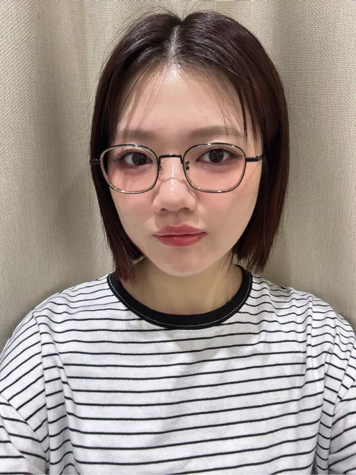 目が小さくならないメガネ ウェリントン チタン合金（βチタン） UNISEX