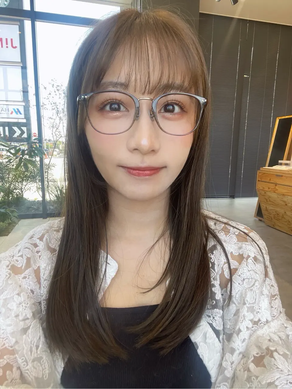 ねねのJINS Combination Titanium ［中顔面短縮メガネ］の
