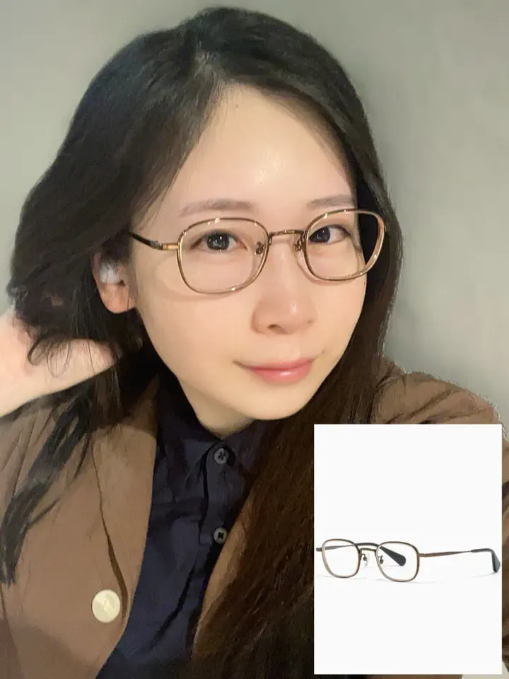 目が小さくならないメガネ ウェリントン チタン合金（βチタン） UNISEX