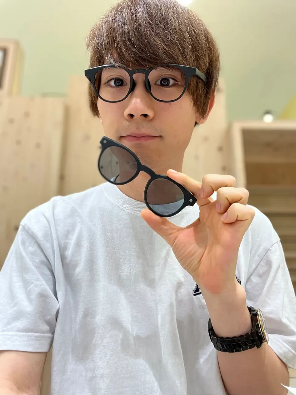 大翔のJINS×Snow Peak JINS Switch Flip Upのコーディネート(2024/09