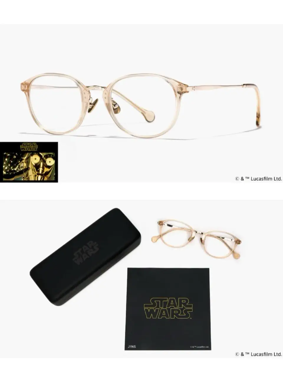 JINS×STAR WARS メガネ C3POモデル ボストン型 4/27/2024のMariの投稿 | JINS 【公式】- メガネ(眼鏡・めがね