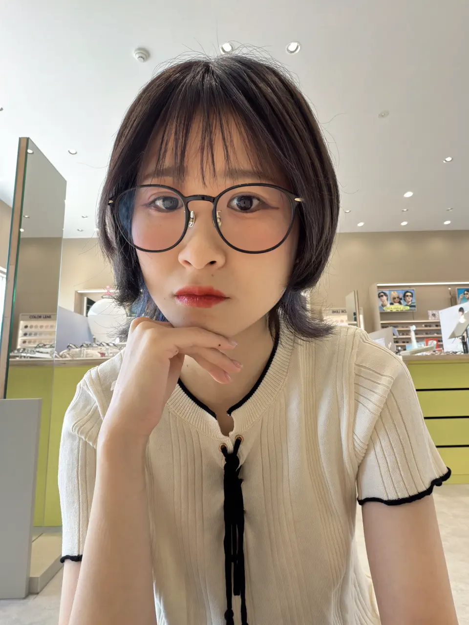 とぅんのJINS Combination Titanium ［中顔面短縮メガネ］の