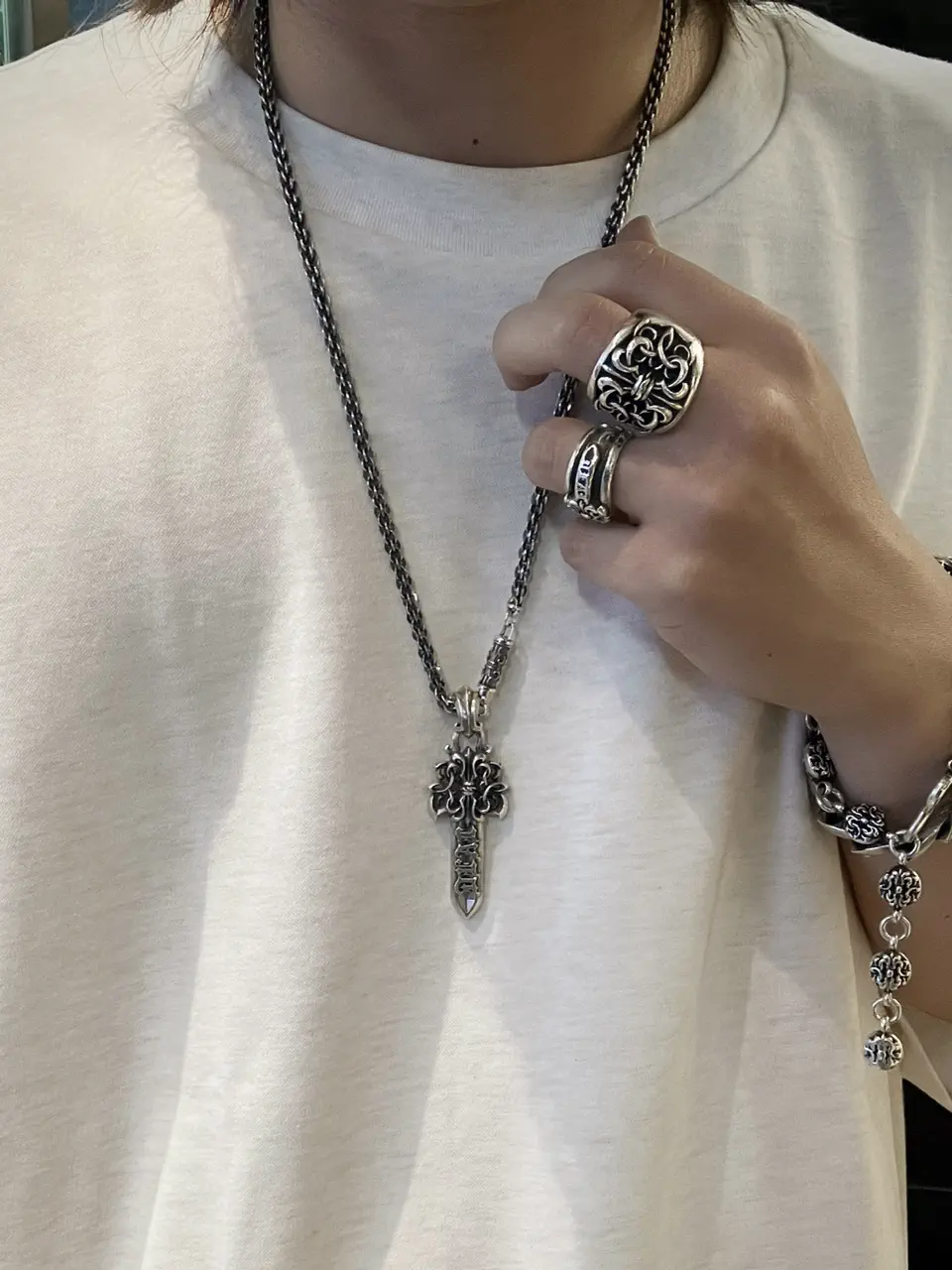 DEAL DESIGN ダガーネックレストップ ベーシックあずきチェーン　セット DEAL DESIGN ダガーネックレストップ ベーシックあずきチェーン セット