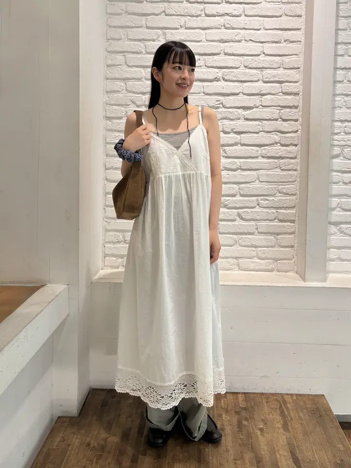 クロシェレースキャミワンピ