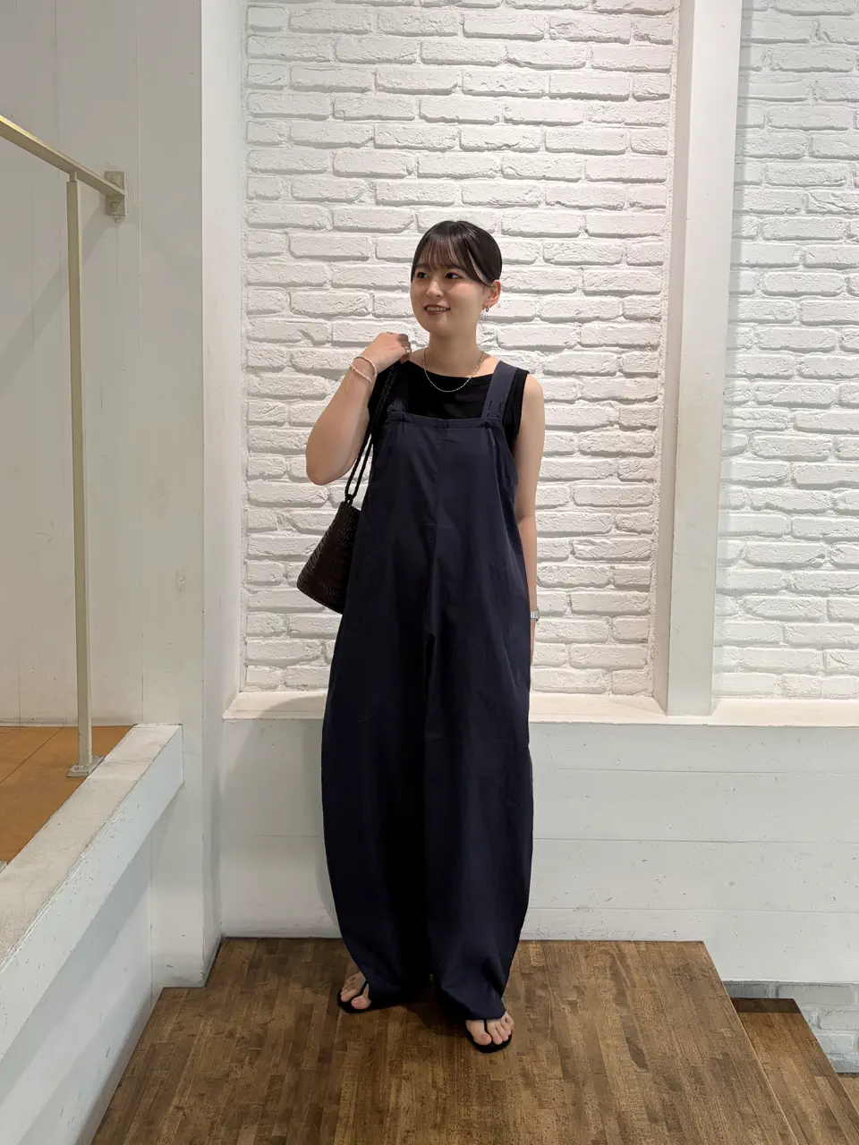 コットンナイロンサロペット
