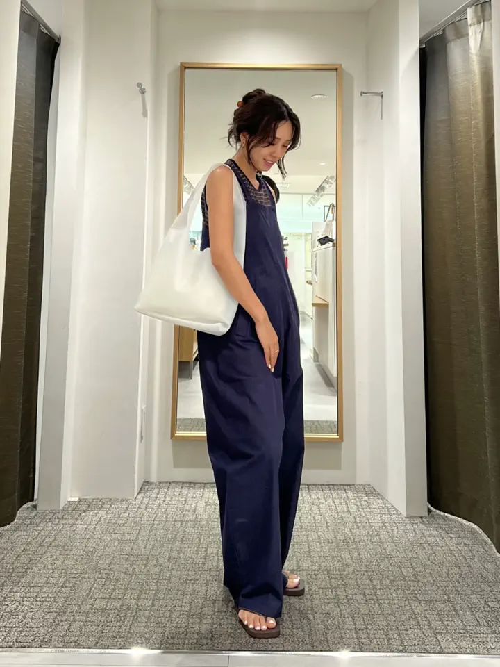 コットンナイロンサロペット