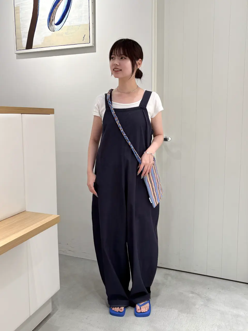 コットンナイロンサロペット