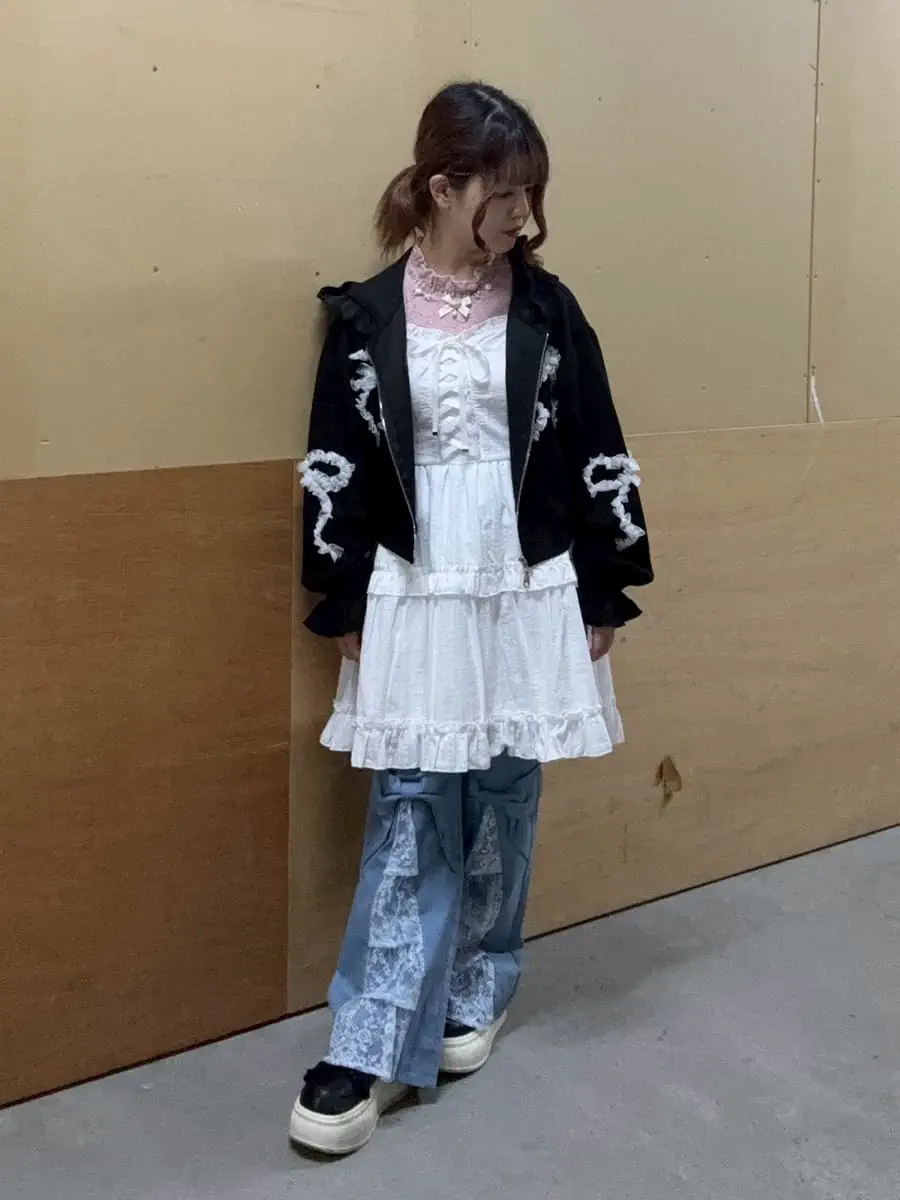 リボンフリルパーカー【10％OFF対象】 | POETIQUE | axes femme 公式