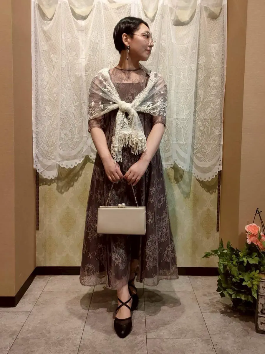ローズフラワーレースストール | axes femme | axes femme 公式