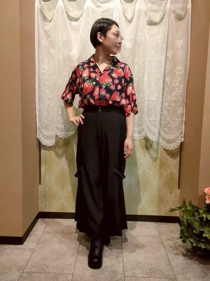 苺柄アロハシャツ | axes femme 公式オンラインショップ｜アクシーズ