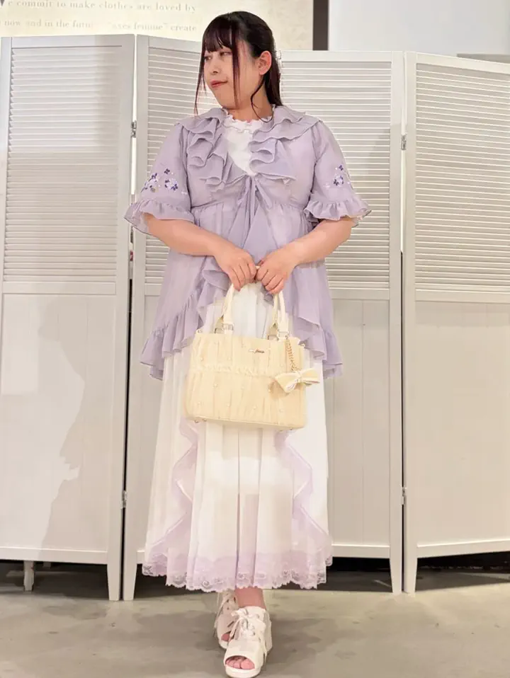 紫陽花刺繍フリルガウン | axes femme 公式オンラインショップ