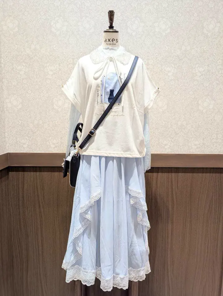 ビーズ使いチュール付け襟【2点10％OFF対象】 | axes femme | axes