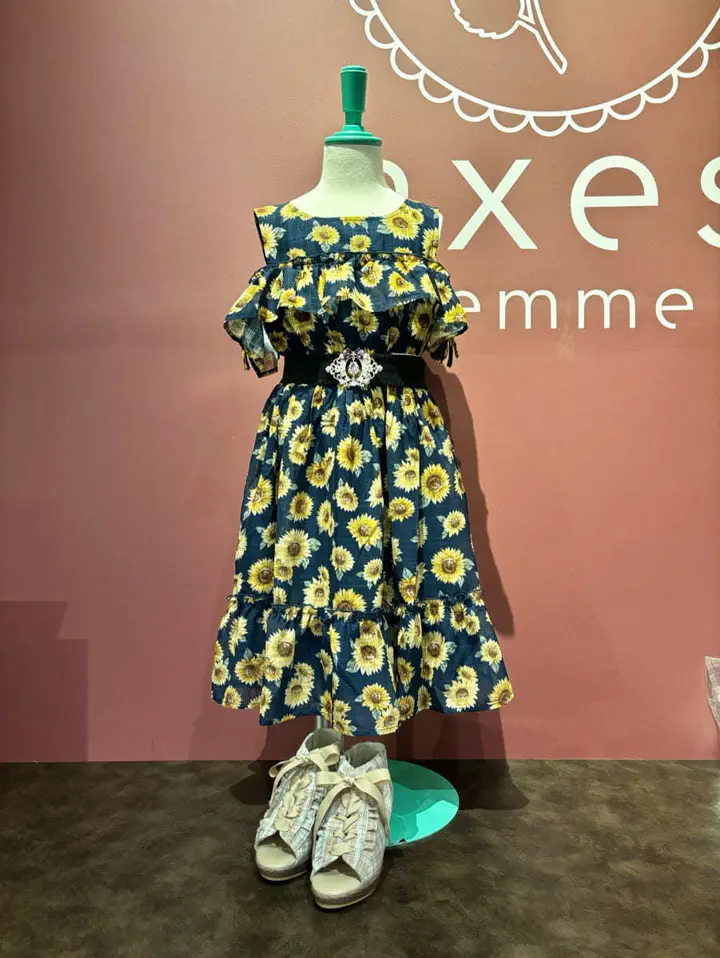 ひまわり柄ワンピース | axes femme 公式オンラインショップ