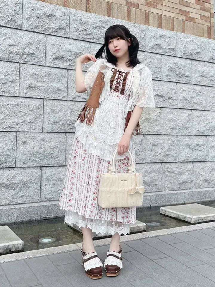 ストライプ花柄ワンピース【10％OFF対象】 | axes femme 公式