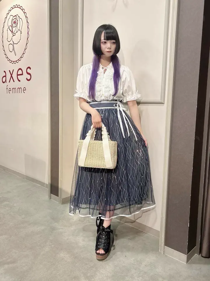 フリルハンドルかごバッグ | 雑貨 | axes femme 公式オンライン