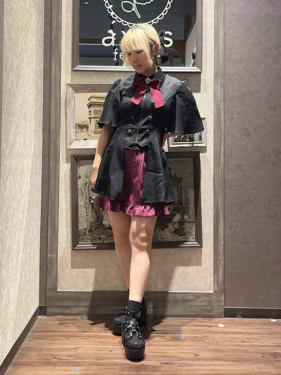 ケープデザインロングベスト【2点10%OFF対象商品】 | axes femme 公式