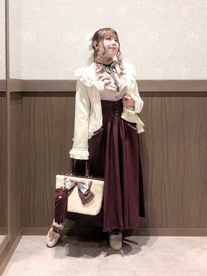 大人可愛いリボン半月アーチバナナクリップ☆レース刺繍リボン×ミンクファー レース×ファーリボンクリップ | axes femme -outlet- | axes femme