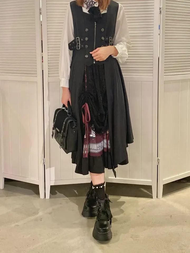 ベルトデザインロングベスト | axes femme 公式オンラインショップ