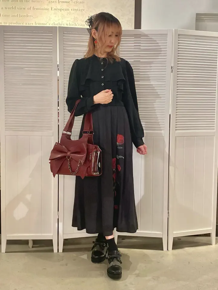 ローズプリントワンピース【10％OFF対象】 | axes femme | axes femme