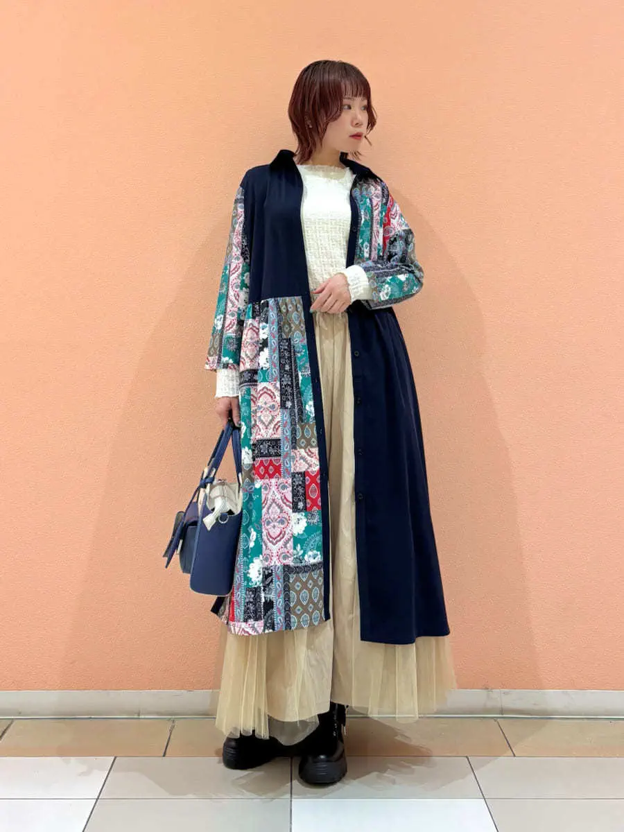 ブロッキングシャツワンピース | axes femme 公式オンラインショップ