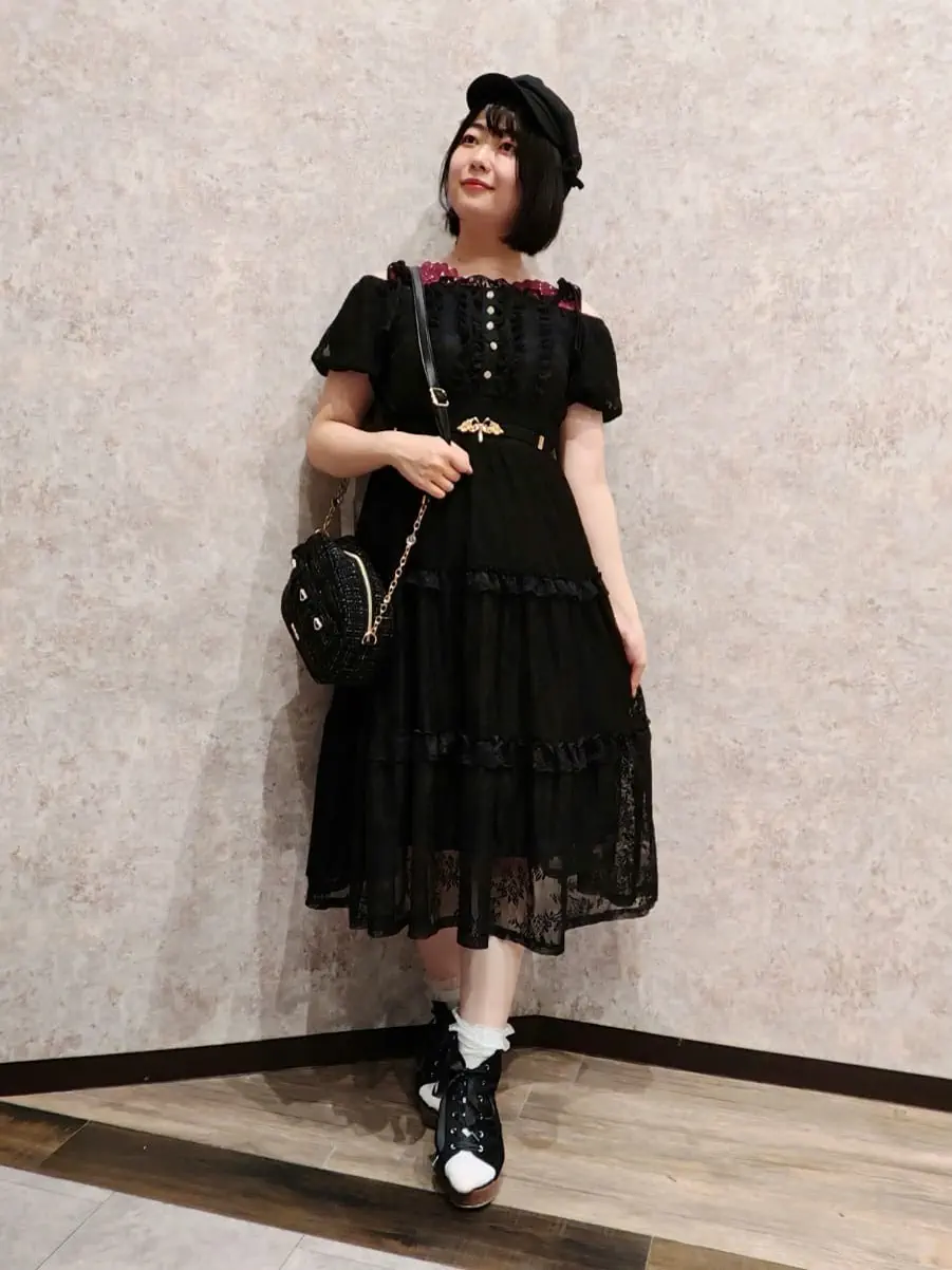 ショルダーリボン総レースワンピース【期間限定価格】 | axes femme