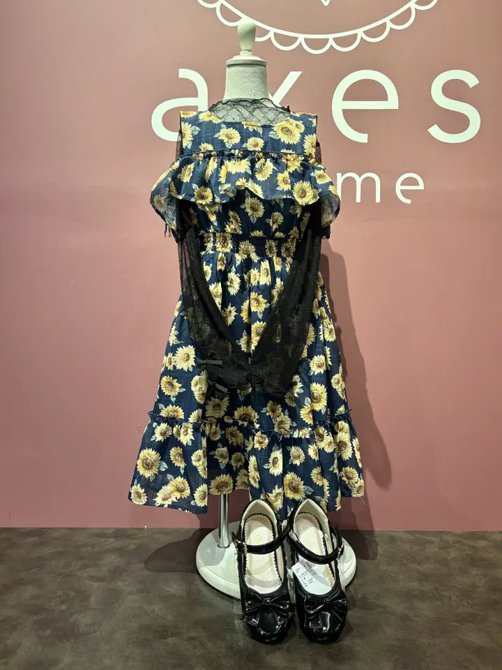 ひまわり柄ワンピース【期間限定価格】 | axes femme 公式オンライン