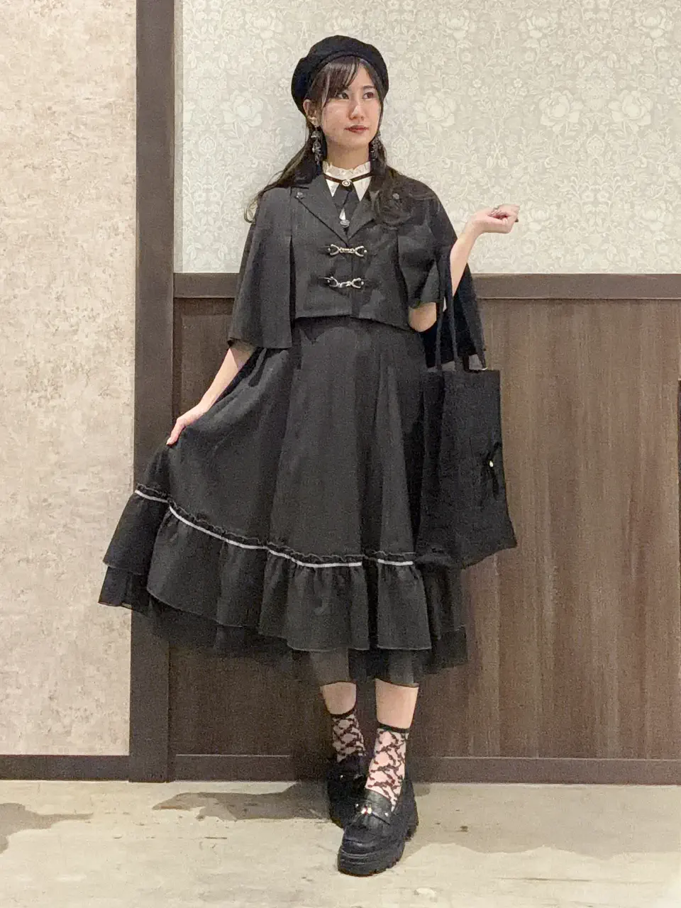 レースアップジャンパースカート【2点10%OFF対象商品】 | axes femme