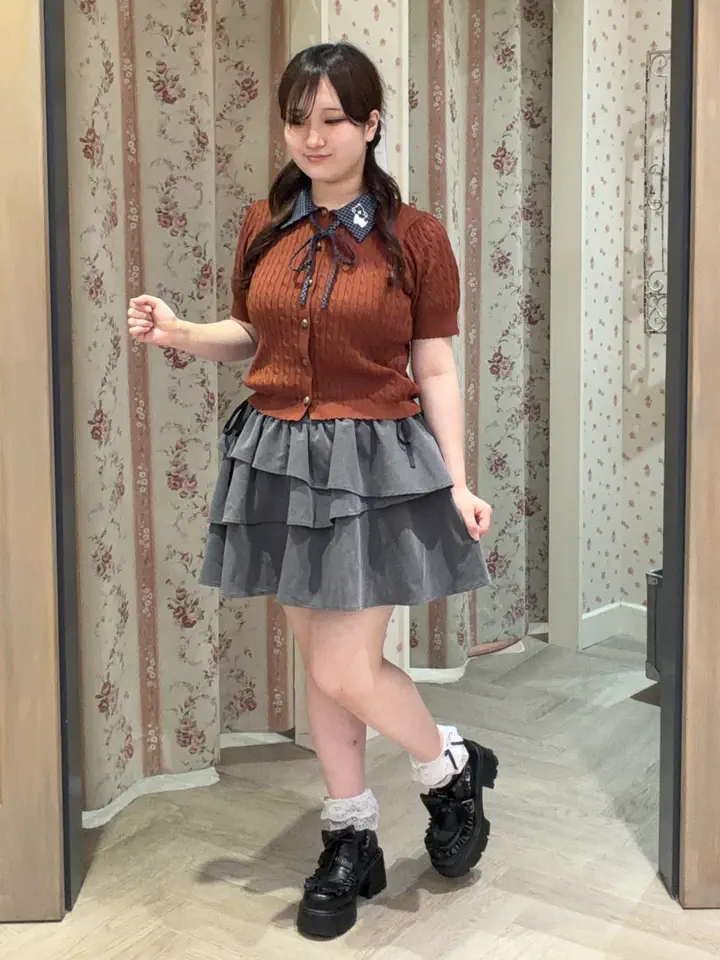 うさぎ刺繍襟付きニットプルオーバー【期間限定価格】 | axes femme