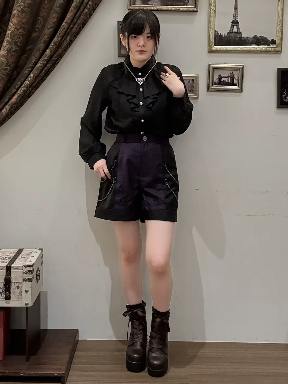 刺繍バイカラーショートパンツ【期間限定価格】 | axes femme 公式