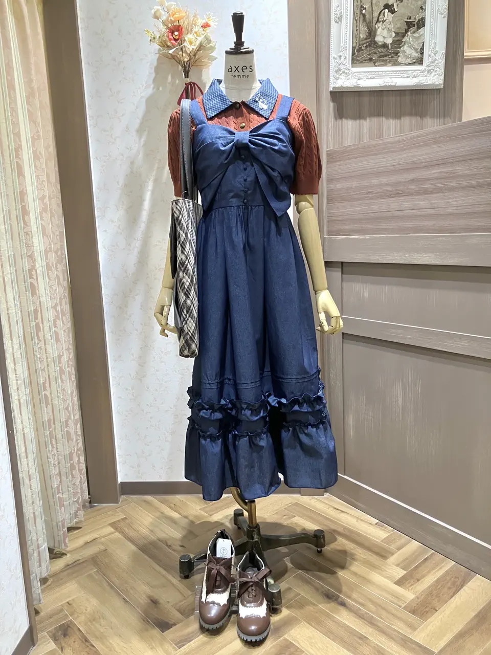 うさぎ刺繍襟付きニットプルオーバー【期間限定価格】 | POETIQUE