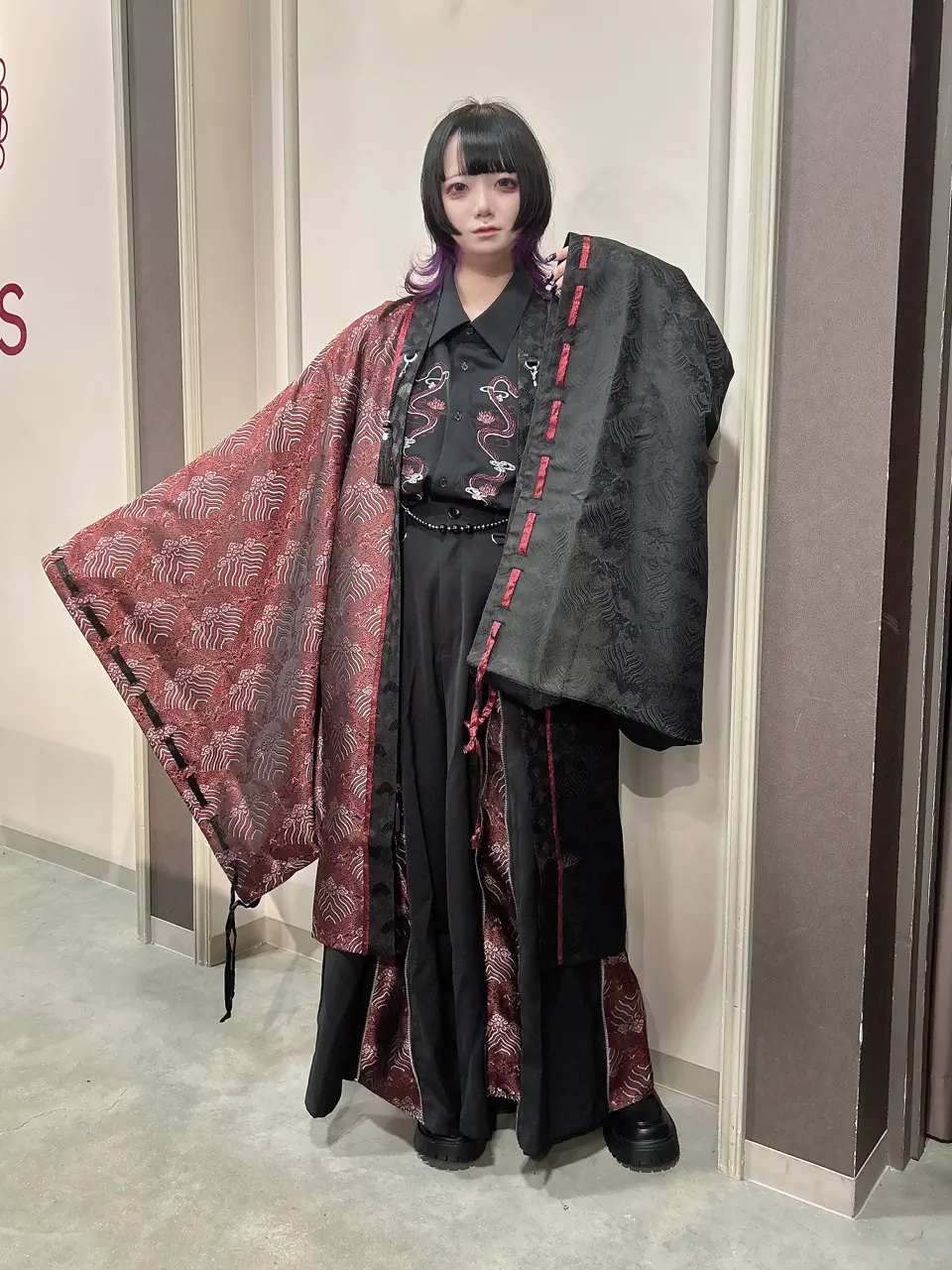 蛇×蓮刺繍ロングシャツ【期間限定価格】 【2点10％OFF対象】 | AXES