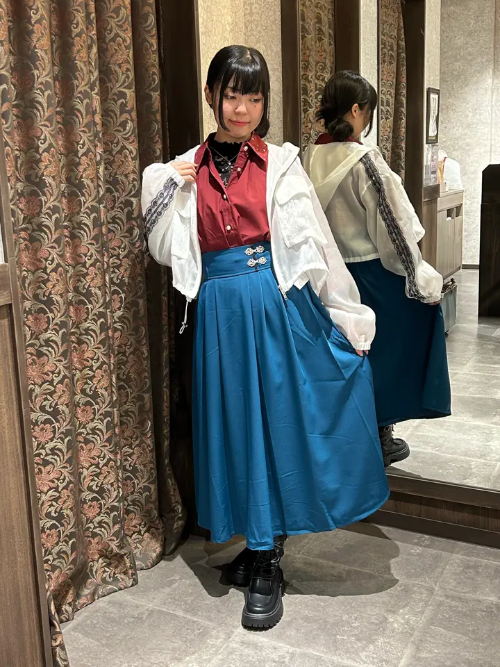 チャイナボタン編上スカート【10％OFF対象】 | 大人衣料 | axes femme