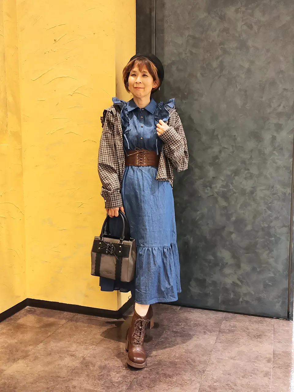 フリルデニムワンピース【10％OFF対象】 | axes femme 公式オンライン