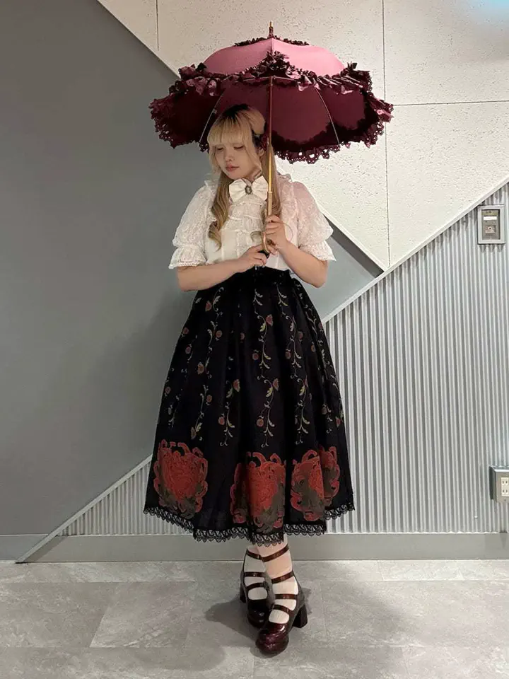 菊と狐柄スカート | axes femme 公式オンラインショップ｜アクシーズ