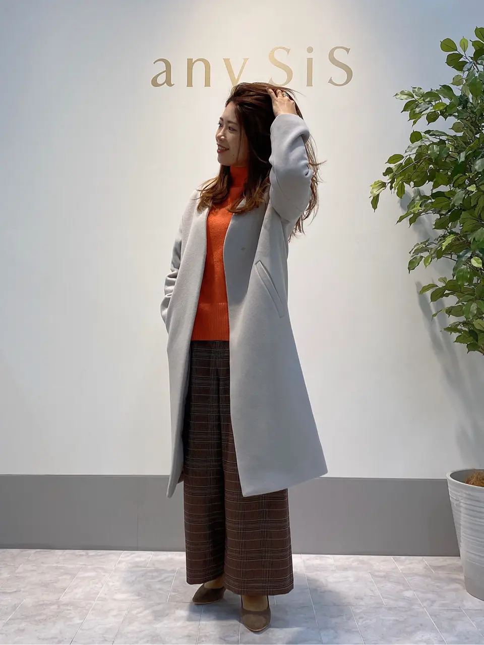 ANY SIS 岡本 コーディネート画像