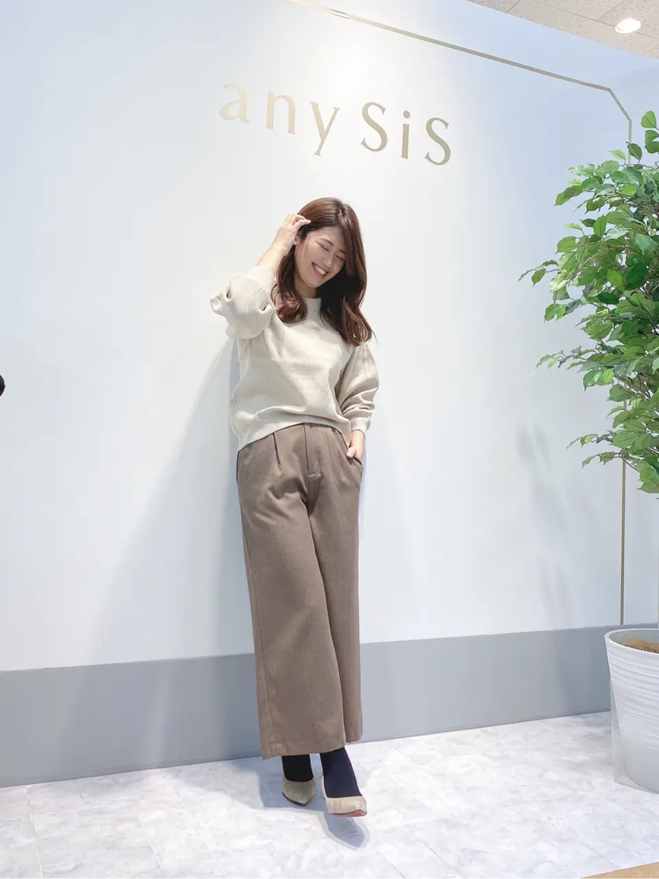 ANY SIS 岡本 コーディネート画像