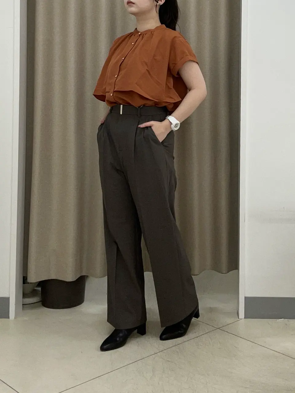 ANY SIS カモガワ コーディネート画像