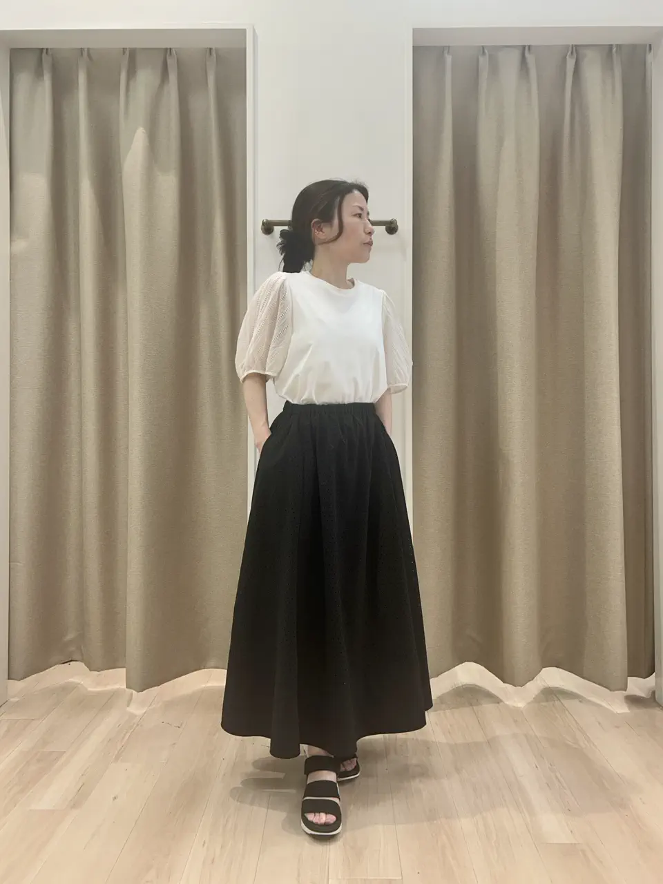 ANY SIS 長尾 コーディネート画像