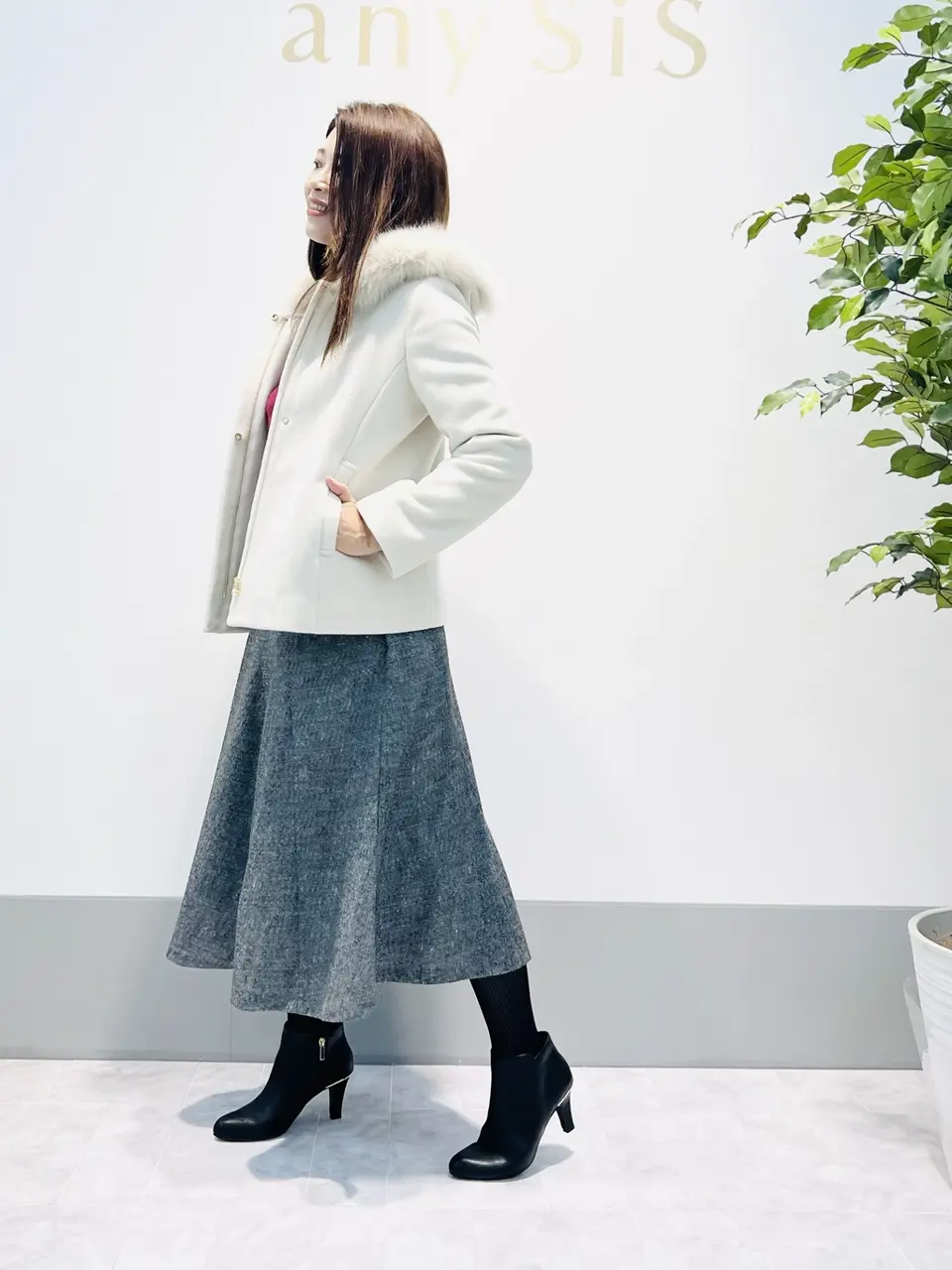 ANY SIS 岡本 コーディネート画像