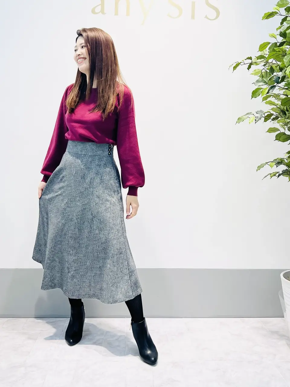 ANY SIS 岡本 コーディネート画像