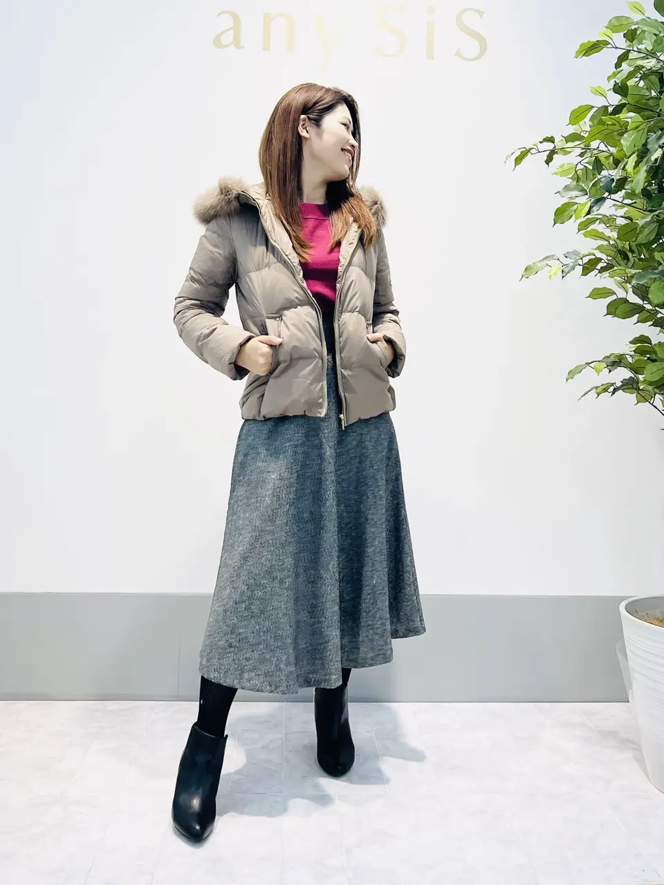 ANY SIS 岡本 コーディネート画像