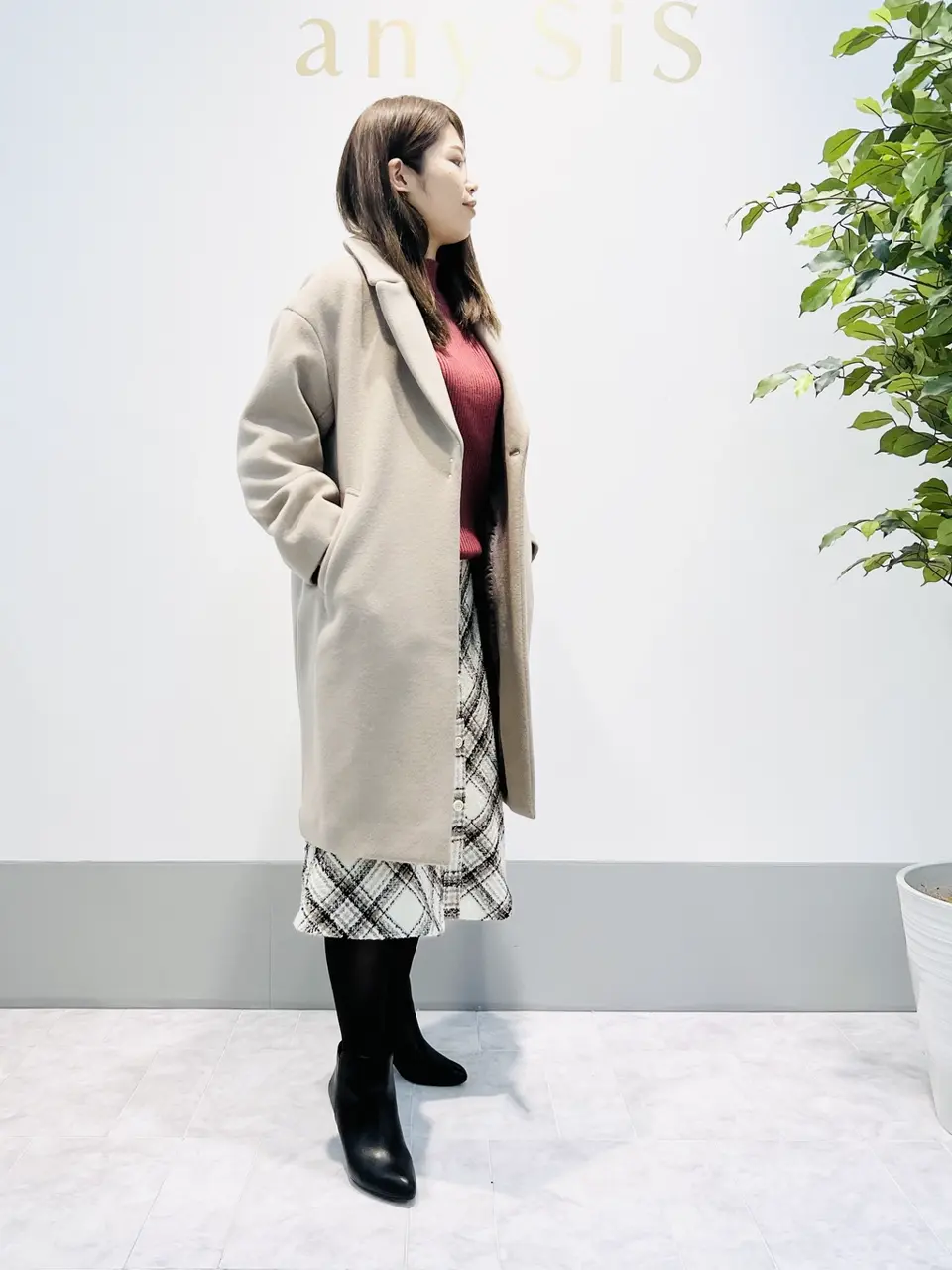 ANY SIS 岡本 コーディネート画像