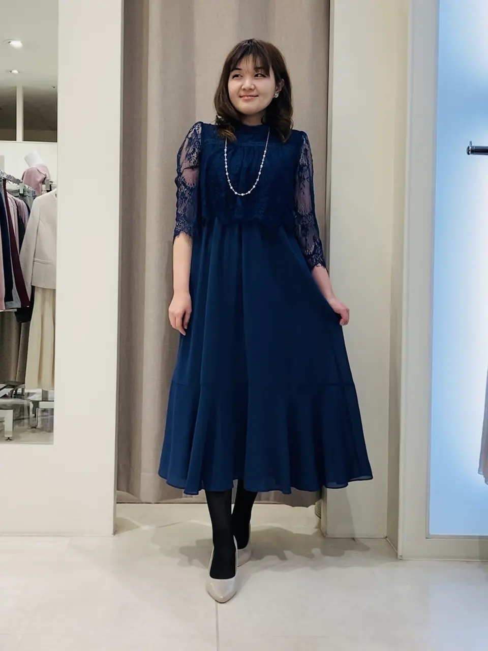 洗える】レーシーケープ ドレス / ANY SIS | ファッション通販