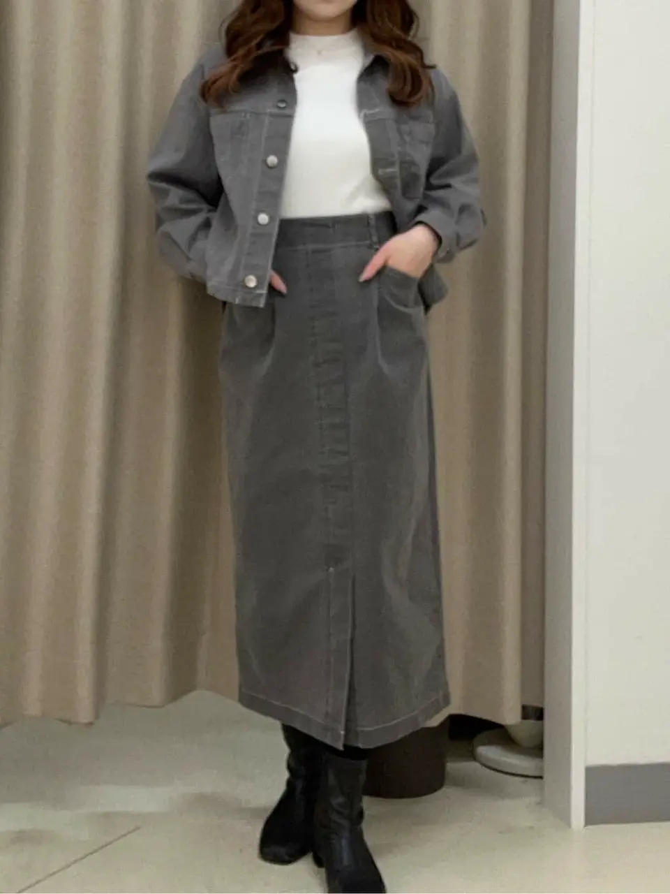 ANY SIS カモガワ コーディネート画像